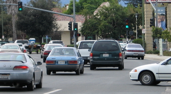 A photo of traffic illustrating the need for soundproofing
